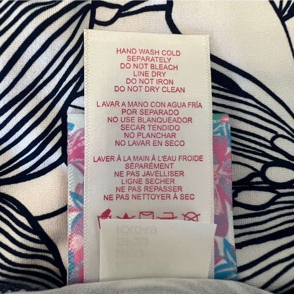 Stella Parker Navy & White Floral Short Sleeve UPF 30+ Sun Protection Dress, NWT - Picture 14 of 14